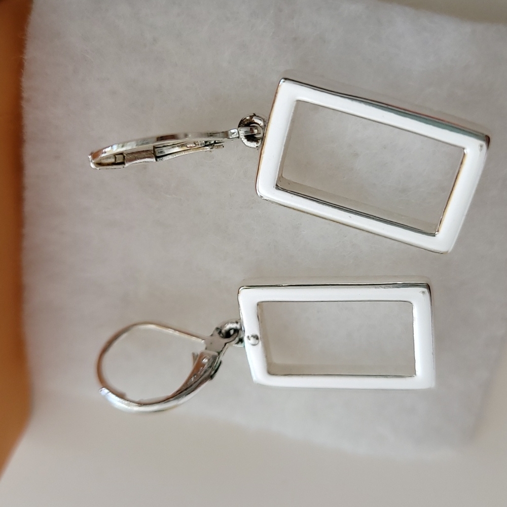 Sterling Silver Rectangular Earring Yanbal Brand - image 2